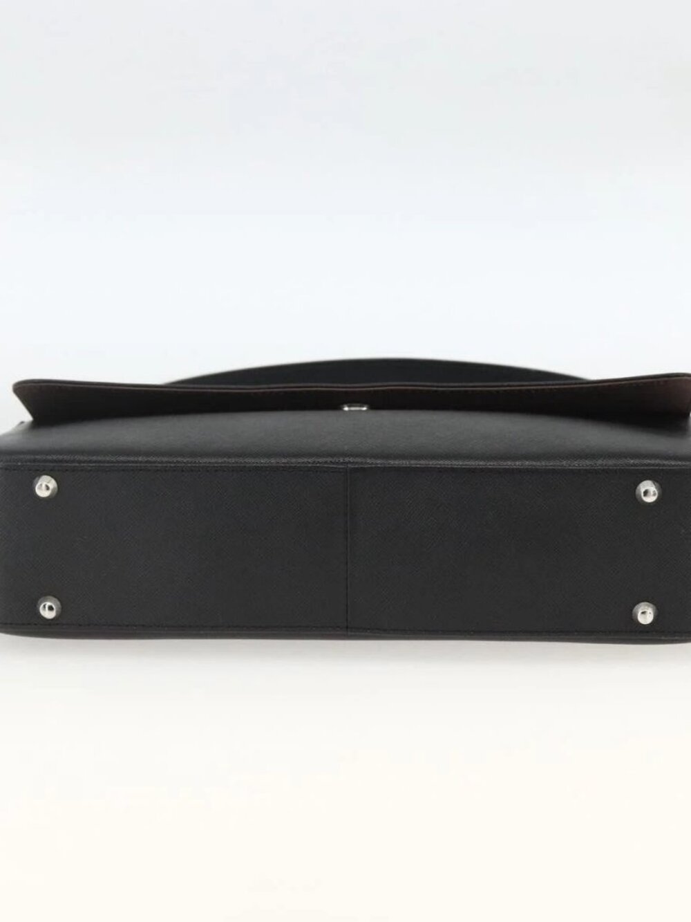 BURBERRY Shoulder Bag Leather Black Silver Auth ep13804 - Picture 10 of 16